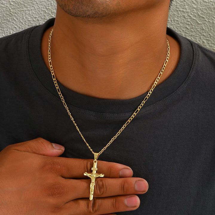 Christianartworkshop 4-Styled Sacred Crucifix Necklace: Elegant Design &amp; Faithful Reminder for Every Day