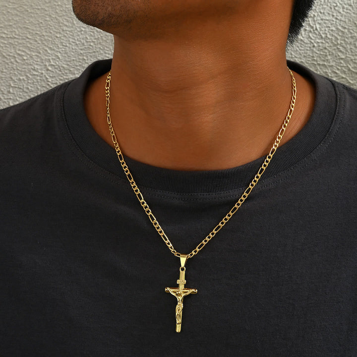 Christianartworkshop 4-Styled Sacred Crucifix Necklace: Elegant Design &amp; Faithful Reminder for Every Day