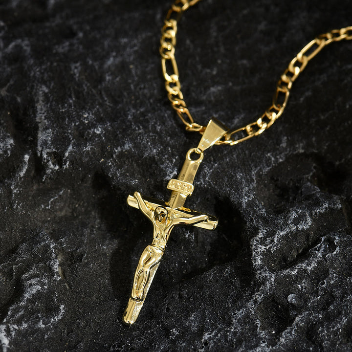 Christianartworkshop 4-Styled Sacred Crucifix Necklace: Elegant Design &amp; Faithful Reminder for Every Day