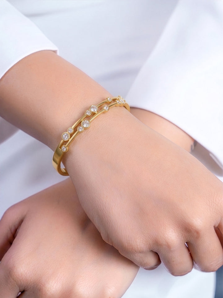 Aireya Diamond 18K Gold Plated Band Bracelet