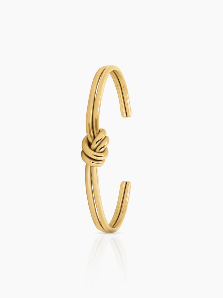 Arlen Knot 18K Gold Plated Cuff Bracelet