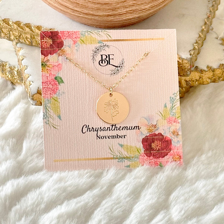 Birth Flower Necklace