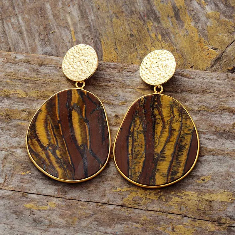 Dual Circle Drop Statement Earrings