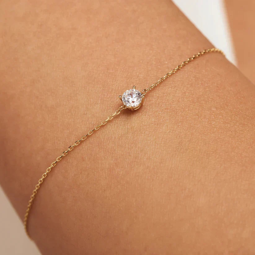 ClÃ©a Stone Bracelet | White Gold