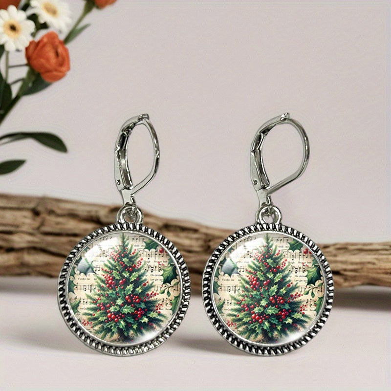 Vintage Christmas Tree Earrings