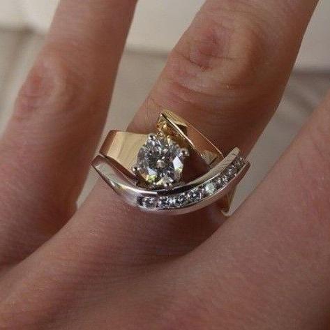 Radiance Irregular Gold &amp; Silver Ring