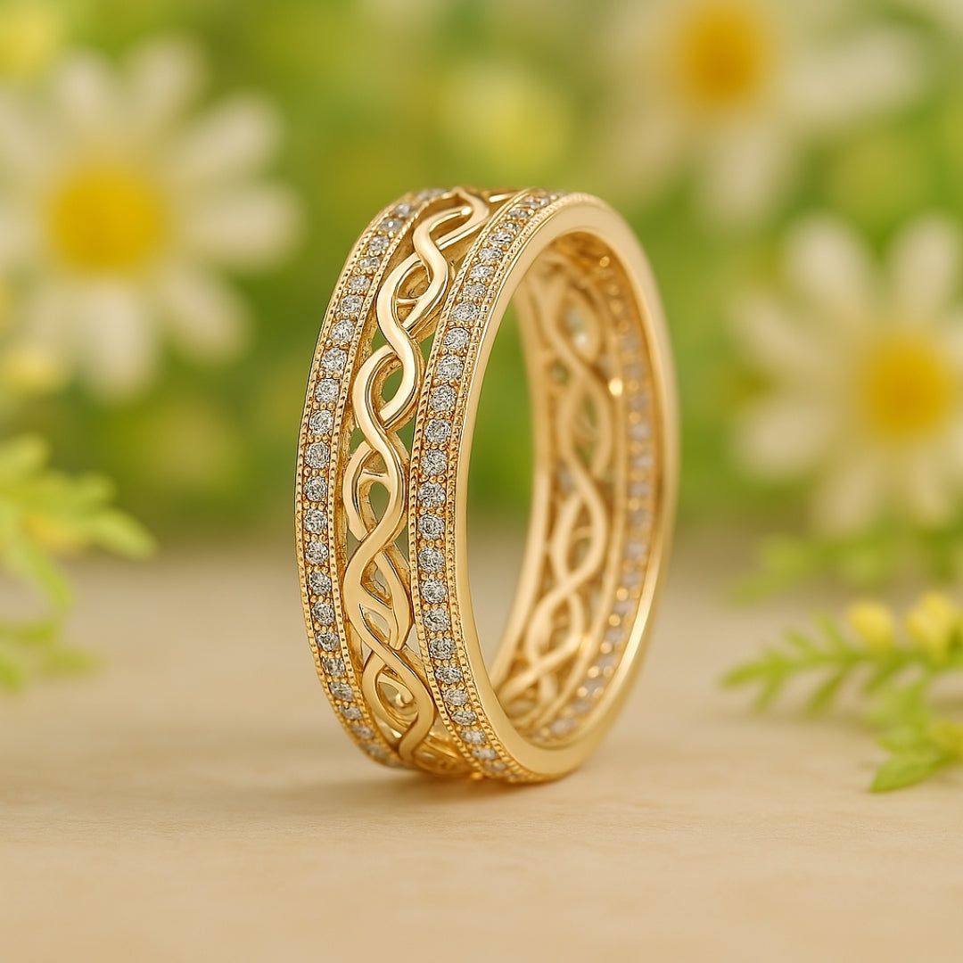 Bright Hollow Gold Ring