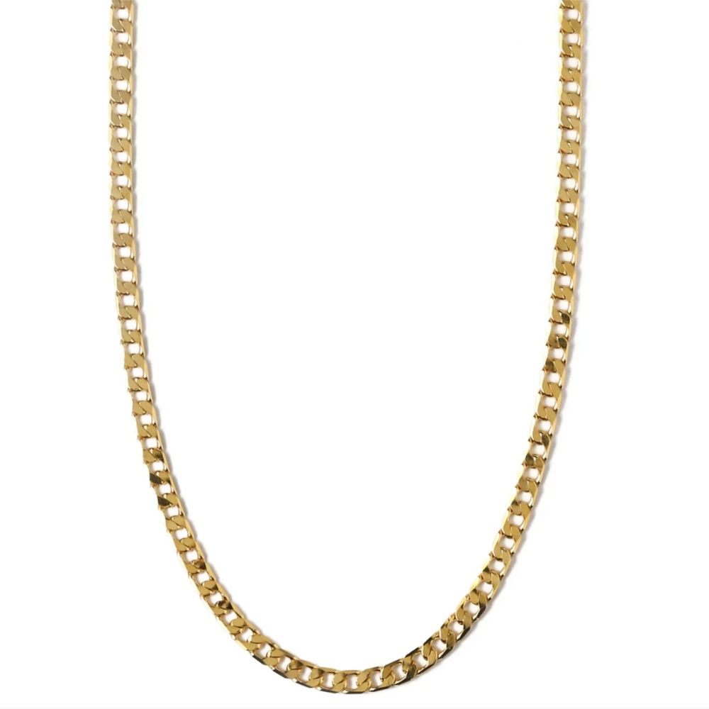 Flat Link Curb Chain Necklace